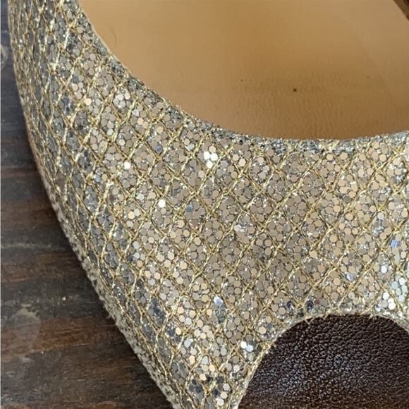 #JIMMY CHOO Nova Glitter Platform Slingback Heels 38 - Picture 7 of 14